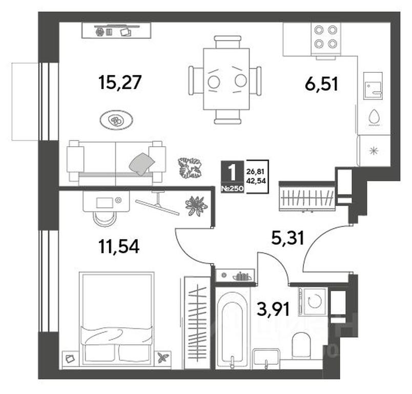 Apartment Sale, 42.54平方米 at Publitsist, ulitsa Zelyonaya Roshcha, Pushkino, Moscow Region, Russia #1 Apartment Sale, 42.54平方米 at Publitsist, ulitsa Zelyonaya Roshcha, Pushkino, Moscow Region, Russia #1