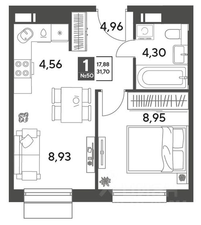 Apartment Sale, 31.7平方米 at Publitsist, ulitsa Zelyonaya Roshcha, Pushkino, Moscow Region, Russia #1 Apartment Sale, 31.7平方米 at Publitsist, ulitsa Zelyonaya Roshcha, Pushkino, Moscow Region, Russia #1