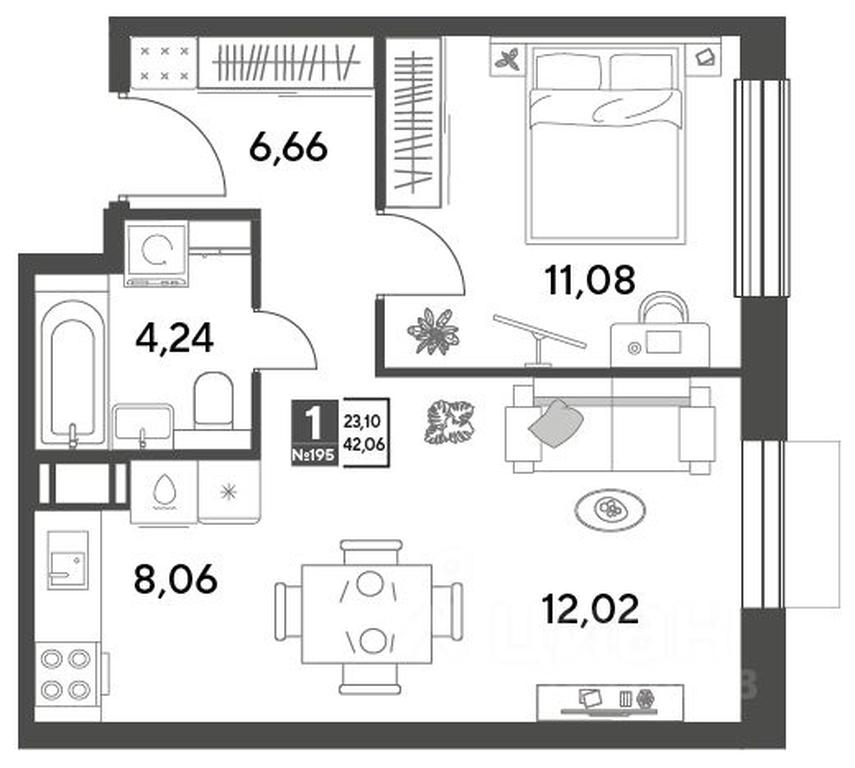 Apartment Sale, 42.06平方米 at Publitsist, ulitsa Zelyonaya Roshcha, Pushkino, Moscow Region, Russia #2 Apartment Sale, 42.06平方米 at Publitsist, ulitsa Zelyonaya Roshcha, Pushkino, Moscow Region, Russia #2
