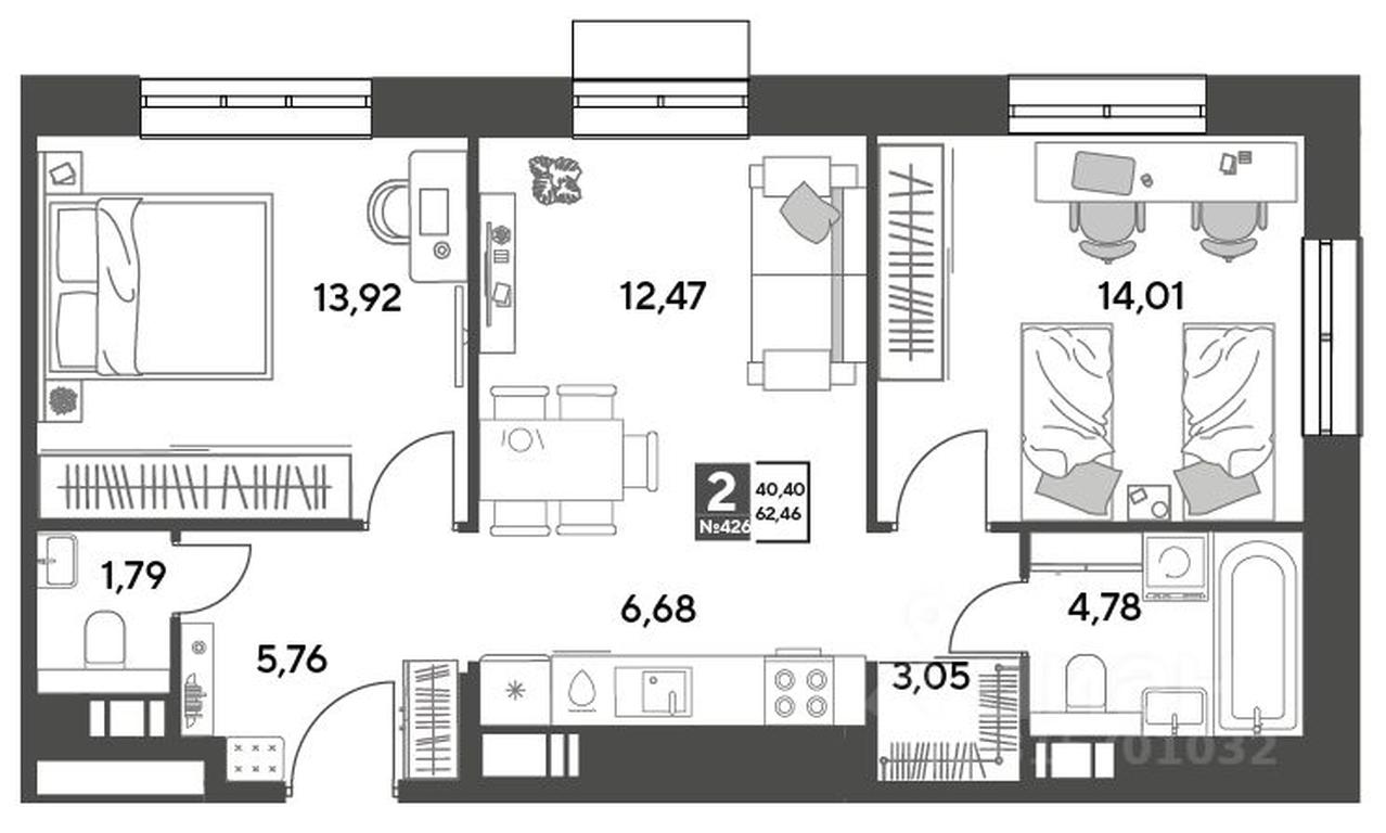 1-BD Apartment Sale, 62.46平方米 at Publitsist, ulitsa Zelyonaya Roshcha, Pushkino, Moscow Region, Russia #1 1-BD Apartment Sale, 62.46平方米 at Publitsist, ulitsa Zelyonaya Roshcha, Pushkino, Moscow Region, Russia #1