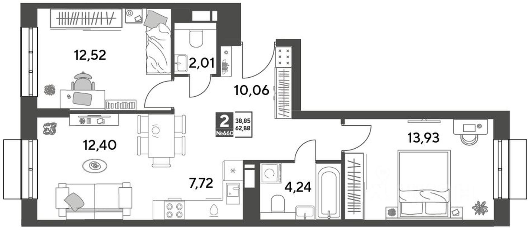 1-BD Apartment Sale, 62.88 sq. m. at Publitsist, ulitsa Zelyonaya Roshcha, Pushkino, Moscow Region, Russia #1 1-BD Apartment Sale, 62.88 sq. m. at Publitsist, ulitsa Zelyonaya Roshcha, Pushkino, Moscow Region, Russia #1