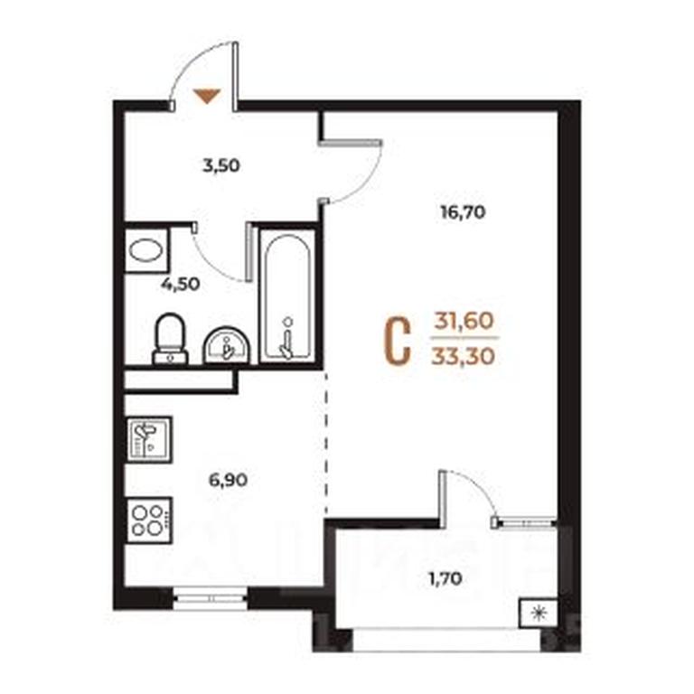 Apartment Sale, 33.3 sq. m. at Novoe Letovo, Zimyonkovskaya ulitsa, Sosenskoye Settlement, Moscow, Russia #1 Apartment Sale, 33.3 sq. m. at Novoe Letovo, Zimyonkovskaya ulitsa, Sosenskoye Settlement, Moscow, Russia #1