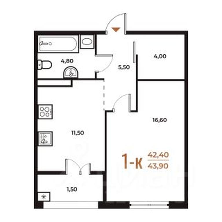 Apartment Sale, 43.9 sq. m. at Novoe Letovo, Zimyonkovskaya ulitsa, Sosenskoye Settlement, Moscow, Russia #1 Apartment Sale, 43.9 sq. m. at Novoe Letovo, Zimyonkovskaya ulitsa, Sosenskoye Settlement, Moscow, Russia #1