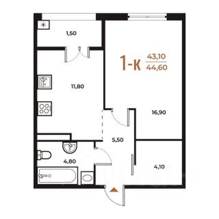 Apartment Sale, 44.6 sq. m. at Novoe Letovo, Zimyonkovskaya ulitsa, Sosenskoye Settlement, Moscow, Russia #1 Apartment Sale, 44.6 sq. m. at Novoe Letovo, Zimyonkovskaya ulitsa, Sosenskoye Settlement, Moscow, Russia #1