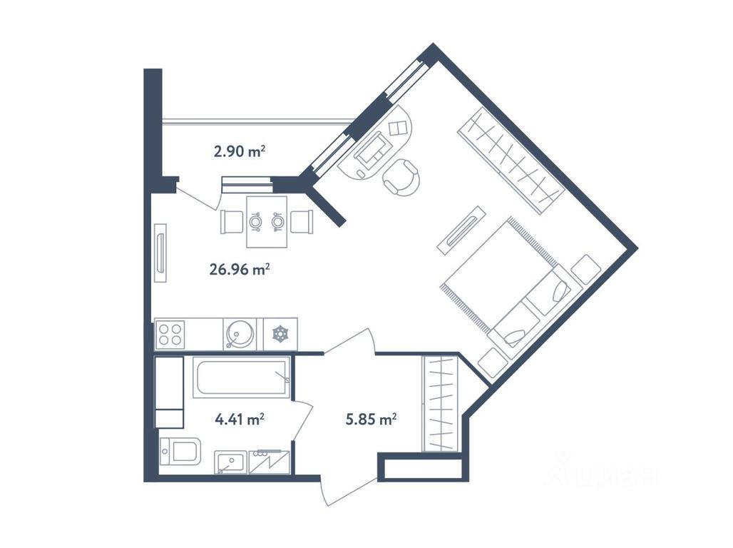 Apartment Sale, 38.63 sq. m. at Svetly mir BioPolis, posyolok Meshcherino, Leninskiy City District, Moscow Region, Russia #1 Apartment Sale, 38.63 sq. m. at Svetly mir BioPolis, posyolok Meshcherino, Leninskiy City District, Moscow Region, Russia #1