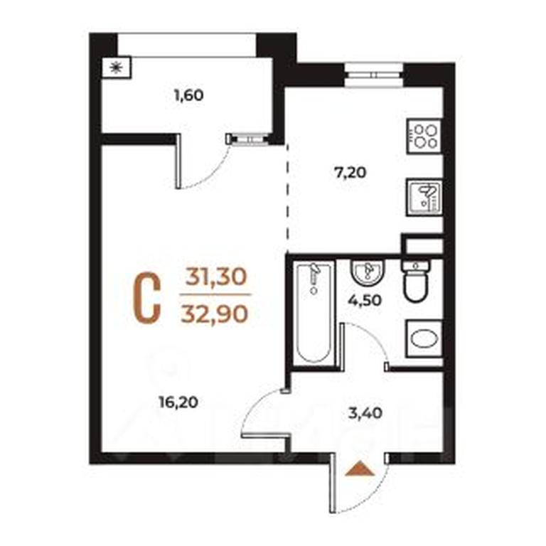Apartment Sale, 32.9 sq. m. at Novoe Letovo, Zimyonkovskaya ulitsa, Sosenskoye Settlement, Moscow, Russia #1 Apartment Sale, 32.9 sq. m. at Novoe Letovo, Zimyonkovskaya ulitsa, Sosenskoye Settlement, Moscow, Russia #1