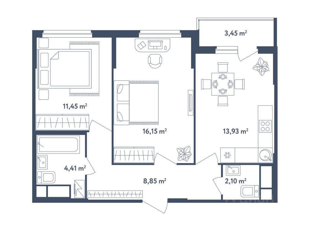 1-BD Apartment Sale, 58.62 sq. m. at Svetly mir BioPolis, posyolok Meshcherino, Leninskiy City District, Moscow Region, Russia #1 1-BD Apartment Sale, 58.62 sq. m. at Svetly mir BioPolis, posyolok Meshcherino, Leninskiy City District, Moscow Region, Russia #1