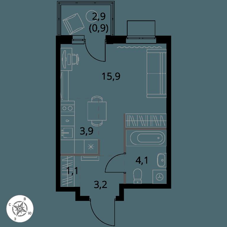 Apartment Sale, 29.1 sq. m. at 1 Izmajlovskij, Montazhnaya Street, 8с13, Moscow, Russia #1 Apartment Sale, 29.1 sq. m. at 1 Izmajlovskij, Montazhnaya Street, 8с13, Moscow, Russia #1