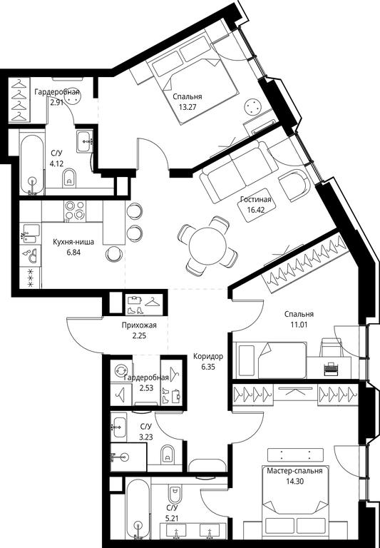 3-BD Apartment Sale, 88.44 sq. m. at MIRA, Mira Avenue, Moscow, Russia #1 3-BD Apartment Sale, 88.44 sq. m. at MIRA, Mira Avenue, Moscow, Russia #1