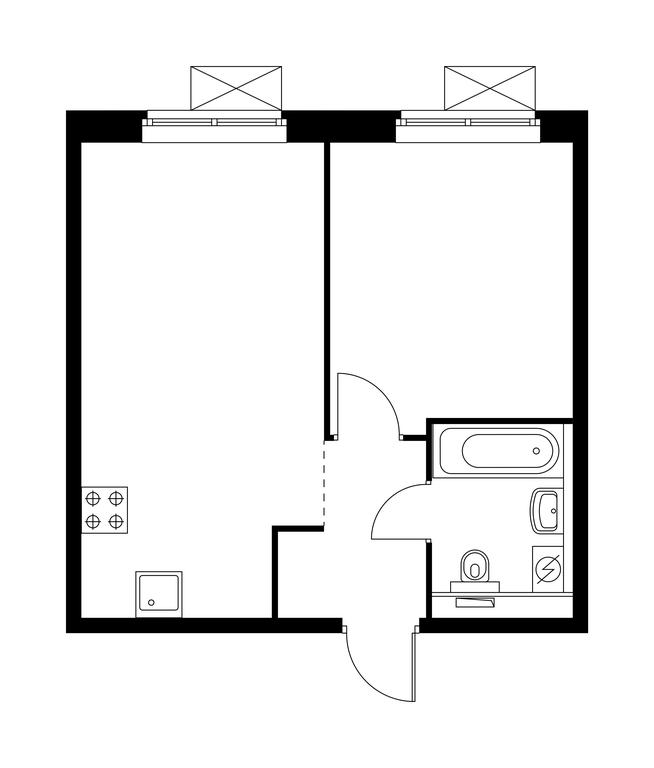 1-BD Apartment Sale, 37.3平方米 at Dmitrovskiy Park, Lobnenskaya Street, 13к1, Moscow, Russia #1