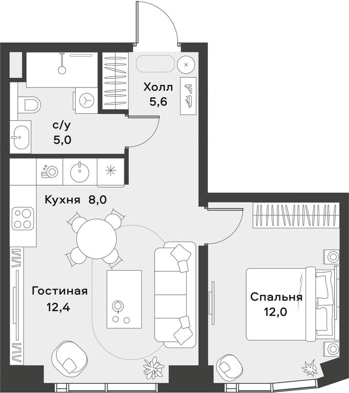 Apartment Sale, 43平方米 at Alia, Lyotnaya Street, 95Бк2, Moscow, Russia #1 Apartment Sale, 43平方米 at Alia, Lyotnaya Street, 95Бк2, Moscow, Russia #1