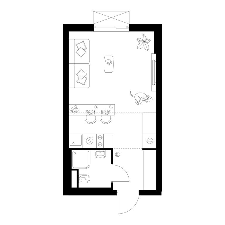 Apartment Sale, 24.5平方米 at Salarevo Park, Salaryevskaya Street, 8к1, Moskovskiy Settlement, Moscow, Russia #1