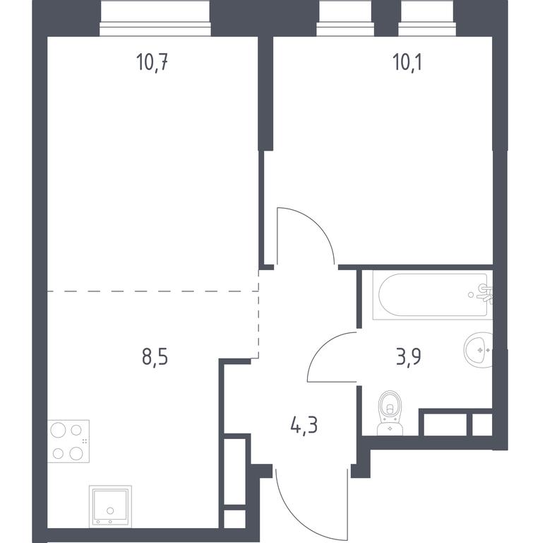 Apartment Sale, 37.5 sq. m. at Kvartal na Vode, Shosseynaya Street, 90с42, Moscow, Russia #1 Apartment Sale, 37.5 sq. m. at Kvartal na Vode, Shosseynaya Street, 90с42, Moscow, Russia #1