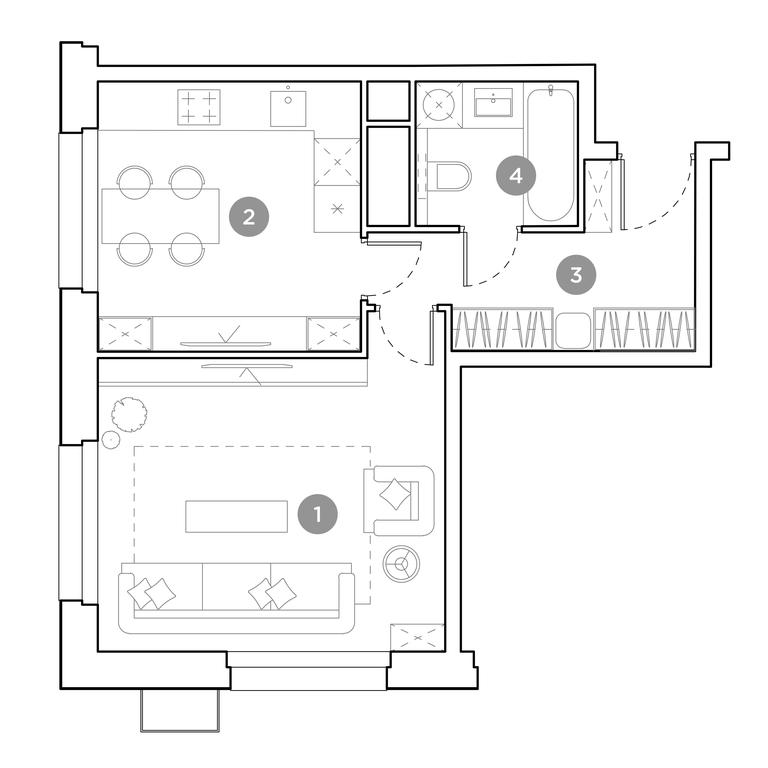 1-BD Apartment Sale, 39.9 sq. m. at Gogol Park, ulitsa Gogolya, 3, Lyubertsy, Moscow Region, Russia #1