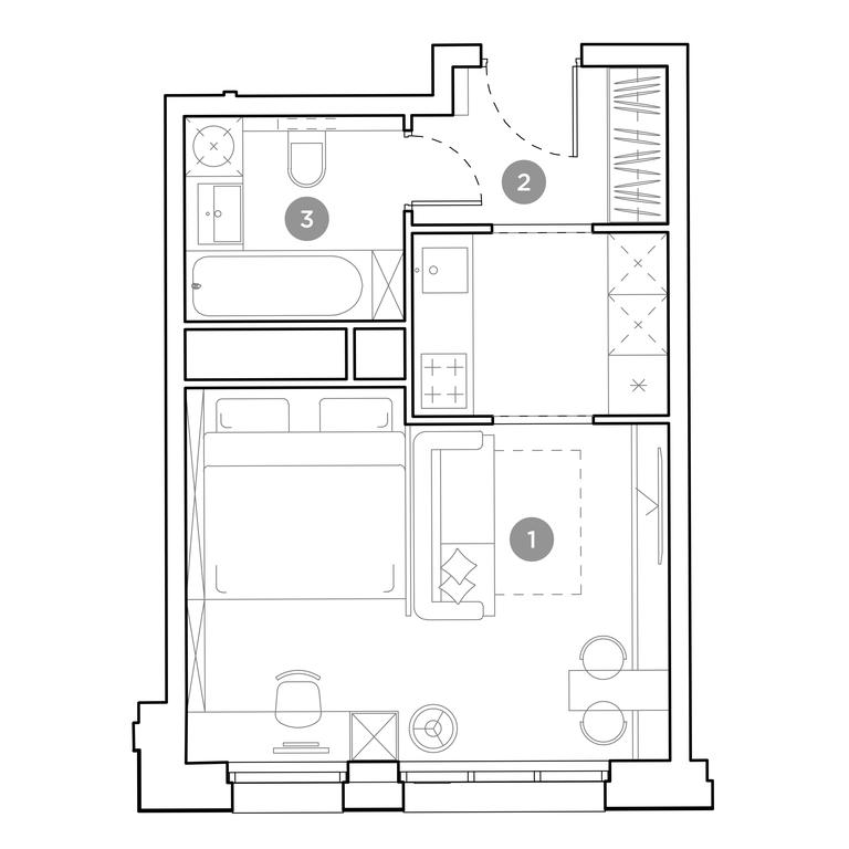 Apartment Sale, 29.7 sq. m. at Gogol Park, ulitsa Gogolya, 3, Lyubertsy, Moscow Region, Russia #1