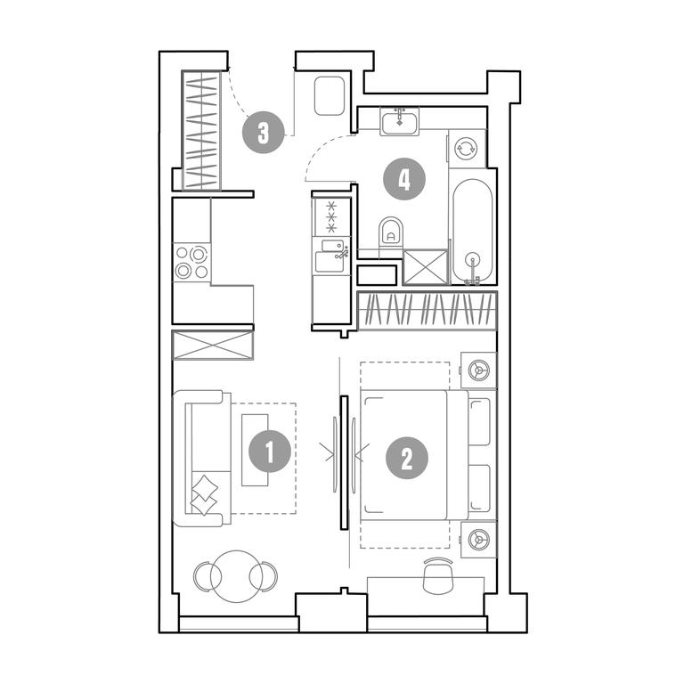 Продажа 1-комн. квартиры, 38,2 м² в ЖК «Мираполис», проспект Мира, 222Ас9, Москва, Россия #2 Продажа 1-комн. квартиры, 38,2 м² в ЖК «Мираполис», проспект Мира, 222Ас9, Москва, Россия #2