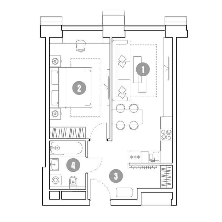 Продажа 1-комн. квартиры, 47,5 м² в ЖК «Мираполис», проспект Мира, 222Ас9, Москва, Россия #1 Продажа 1-комн. квартиры, 47,5 м² в ЖК «Мираполис», проспект Мира, 222Ас9, Москва, Россия #1