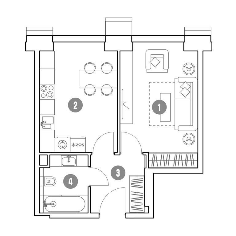 Продажа 1-комн. квартиры, 36,1 м² в ЖК «Мираполис», проспект Мира, 222Ас9, Москва, Россия #1 Продажа 1-комн. квартиры, 36,1 м² в ЖК «Мираполис», проспект Мира, 222Ас9, Москва, Россия #1