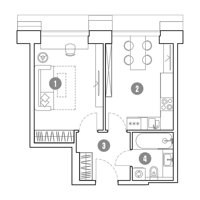 Продажа 1-комн. квартиры, 37,7 м² в ЖК «Мираполис», проспект Мира, 222Ас9, Москва, Россия #1 Продажа 1-комн. квартиры, 37,7 м² в ЖК «Мираполис», проспект Мира, 222Ас9, Москва, Россия #1