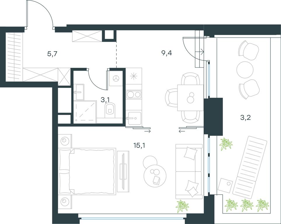 Apartment Sale, 36.5 sq. m. at Level Yzhnoportovaya, Yuzhnoportovaya Street, 28Ас17, Moscow, Russia #1 Apartment Sale, 36.5 sq. m. at Level Yzhnoportovaya, Yuzhnoportovaya Street, 28Ас17, Moscow, Russia #1