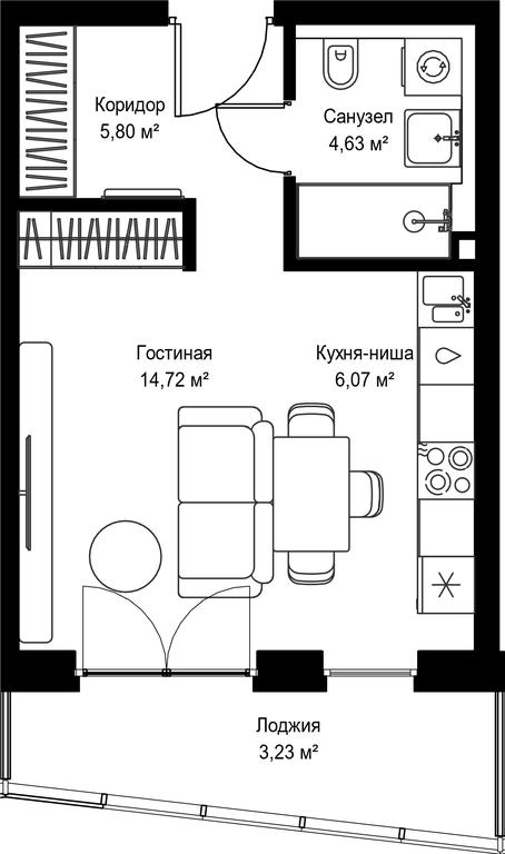 Apartment Sale, 34.45平方米 at Seliger City, Ilmenskiy Drive, 14к3, Moscow, Russia #2 Apartment Sale, 34.45平方米 at Seliger City, Ilmenskiy Drive, 14к3, Moscow, Russia #2