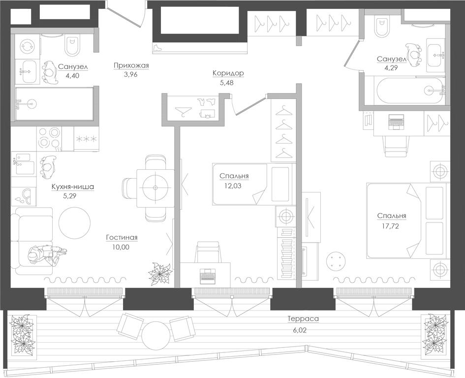 2-BD Apartment Sale, 70.25平方米 at Seliger City, Ilmenskiy Drive, 14к3, Moscow, Russia #1 2-BD Apartment Sale, 70.25平方米 at Seliger City, Ilmenskiy Drive, 14к3, Moscow, Russia #1