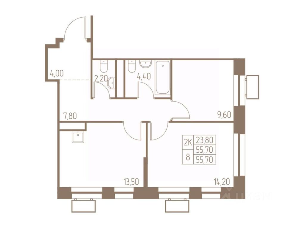 1-BD Apartment Sale, 55.7平方米 at Fabrikant, 2-y Fabrichny proyezd, Pushkino, Moscow Region, Russia #1 1-BD Apartment Sale, 55.7平方米 at Fabrikant, 2-y Fabrichny proyezd, Pushkino, Moscow Region, Russia #1