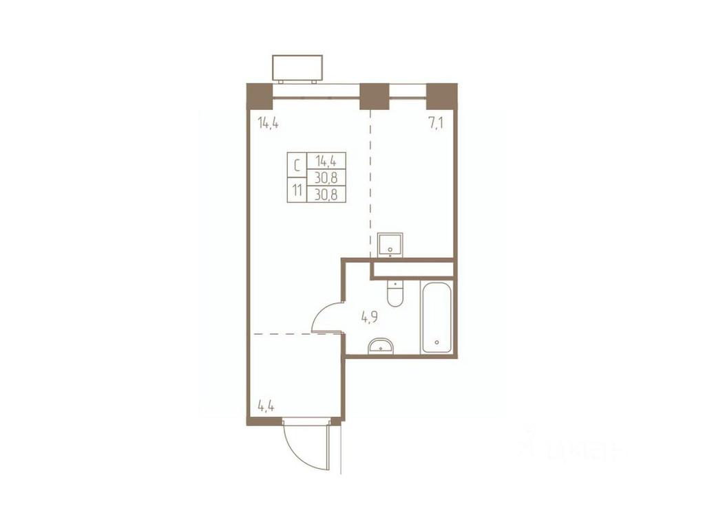 Apartment Sale, 30.8平方米 at Fabrikant, 2-y Fabrichny proyezd, Pushkino, Moscow Region, Russia #1 Apartment Sale, 30.8平方米 at Fabrikant, 2-y Fabrichny proyezd, Pushkino, Moscow Region, Russia #1