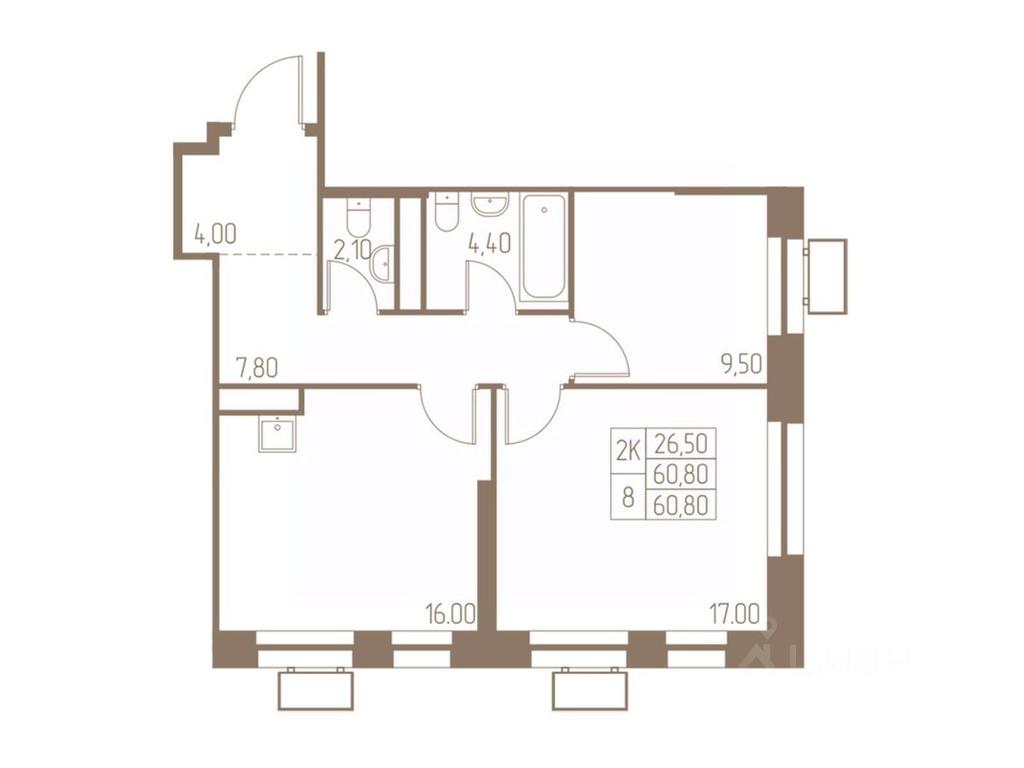 1-BD Apartment Sale, 60.8平方米 at Fabrikant, 2-y Fabrichny proyezd, Pushkino, Moscow Region, Russia #1 1-BD Apartment Sale, 60.8平方米 at Fabrikant, 2-y Fabrichny proyezd, Pushkino, Moscow Region, Russia #1