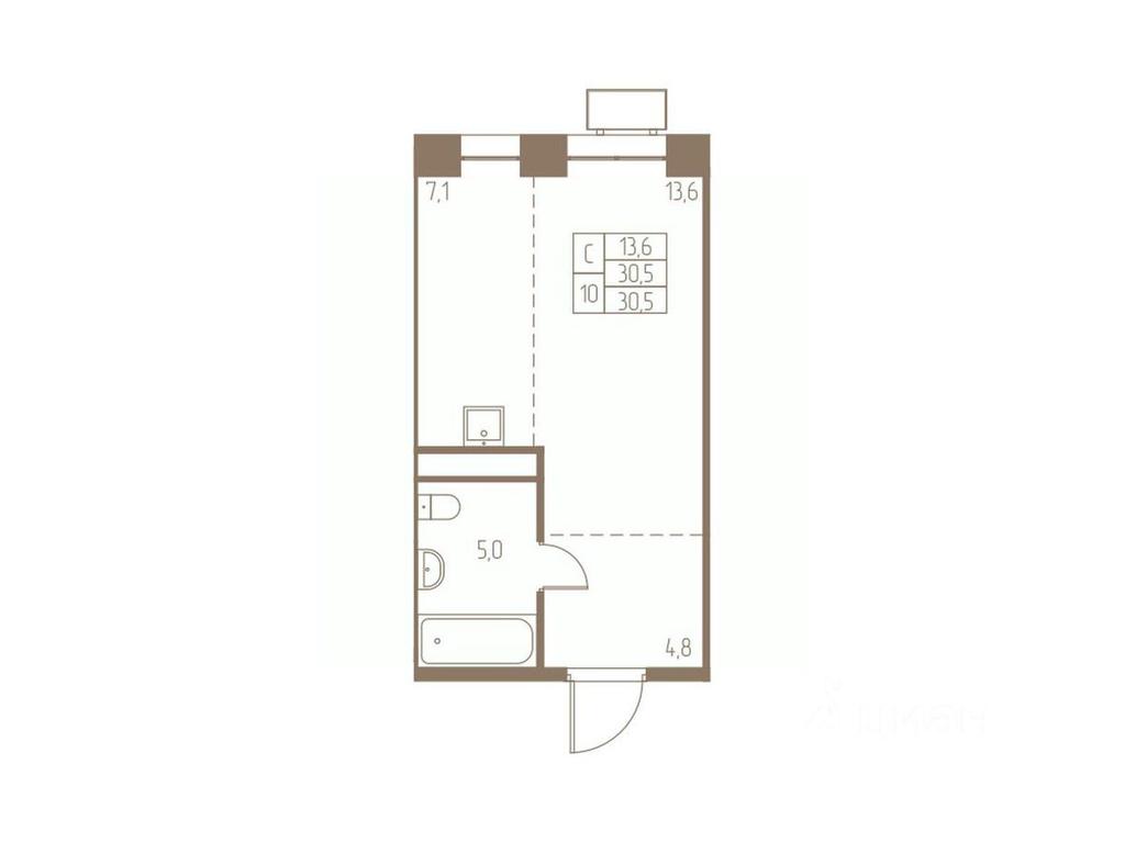 Apartment Sale, 30.5平方米 at Fabrikant, 2-y Fabrichny proyezd, Pushkino, Moscow Region, Russia #1 Apartment Sale, 30.5平方米 at Fabrikant, 2-y Fabrichny proyezd, Pushkino, Moscow Region, Russia #1