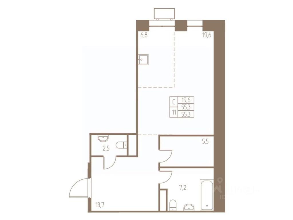 Apartment Sale, 55.3平方米 at Fabrikant, 2-y Fabrichny proyezd, Pushkino, Moscow Region, Russia #1 Apartment Sale, 55.3平方米 at Fabrikant, 2-y Fabrichny proyezd, Pushkino, Moscow Region, Russia #1