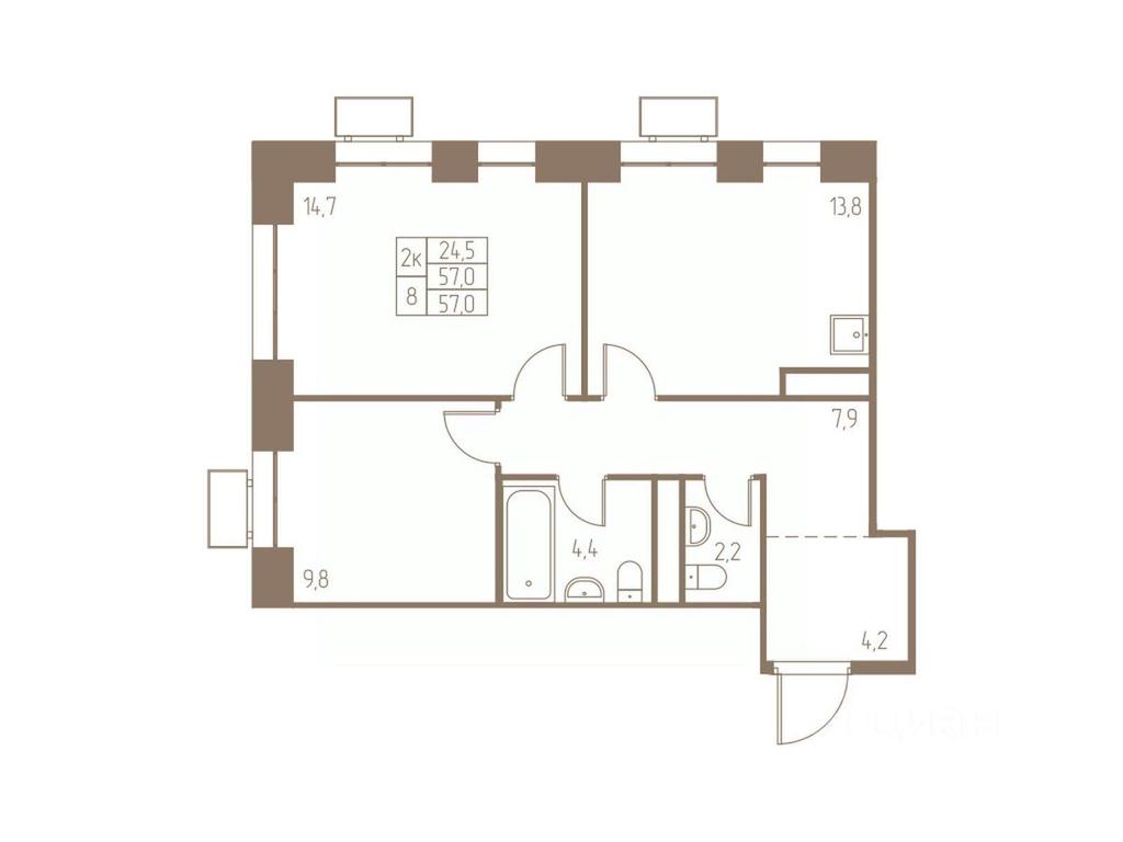 1-BD Apartment Sale, 57平方米 at Fabrikant, 2-y Fabrichny proyezd, Pushkino, Moscow Region, Russia #1 1-BD Apartment Sale, 57平方米 at Fabrikant, 2-y Fabrichny proyezd, Pushkino, Moscow Region, Russia #1
