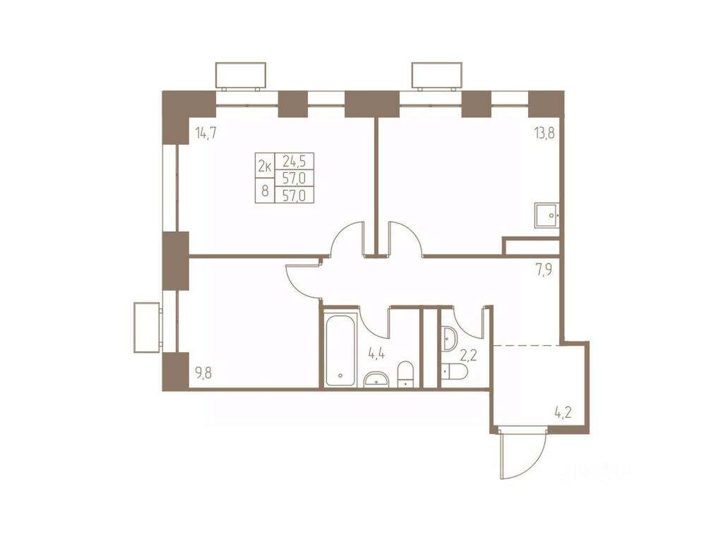 1-BD Apartment Sale, 57平方米 at Fabrikant, 2-y Fabrichny proyezd, Pushkino, Moscow Region, Russia #1 1-BD Apartment Sale, 57平方米 at Fabrikant, 2-y Fabrichny proyezd, Pushkino, Moscow Region, Russia #1