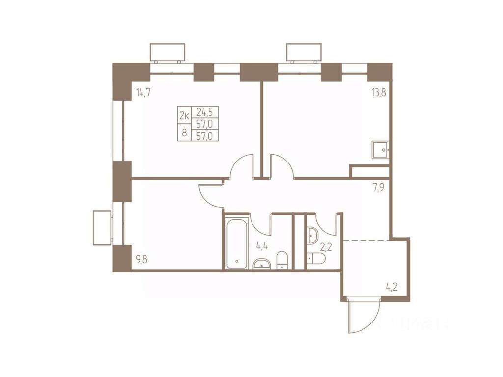 1-BD Apartment Sale, 57平方米 at Fabrikant, 2-y Fabrichny proyezd, Pushkino, Moscow Region, Russia #1 1-BD Apartment Sale, 57平方米 at Fabrikant, 2-y Fabrichny proyezd, Pushkino, Moscow Region, Russia #1