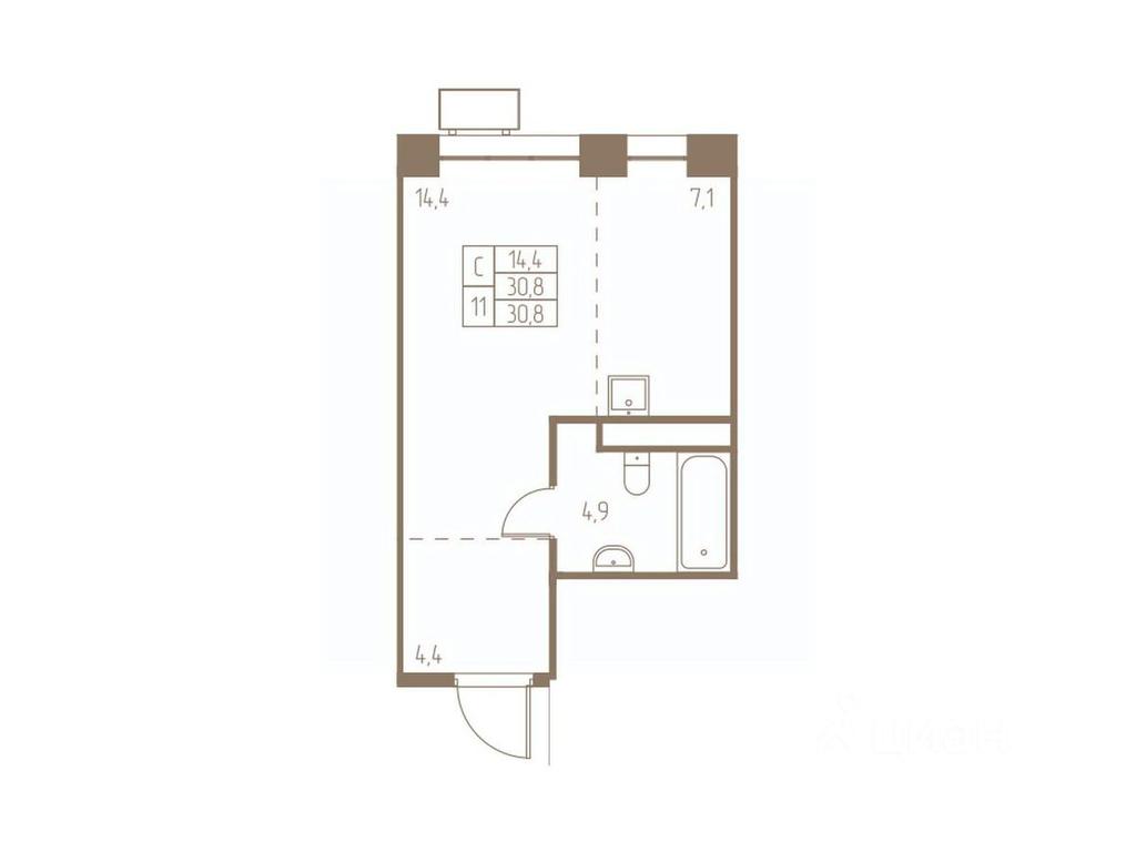 Apartment Sale, 30.8 sq. m. at Fabrikant, 2-y Fabrichny proyezd, Pushkino, Moscow Region, Russia #1 Apartment Sale, 30.8 sq. m. at Fabrikant, 2-y Fabrichny proyezd, Pushkino, Moscow Region, Russia #1