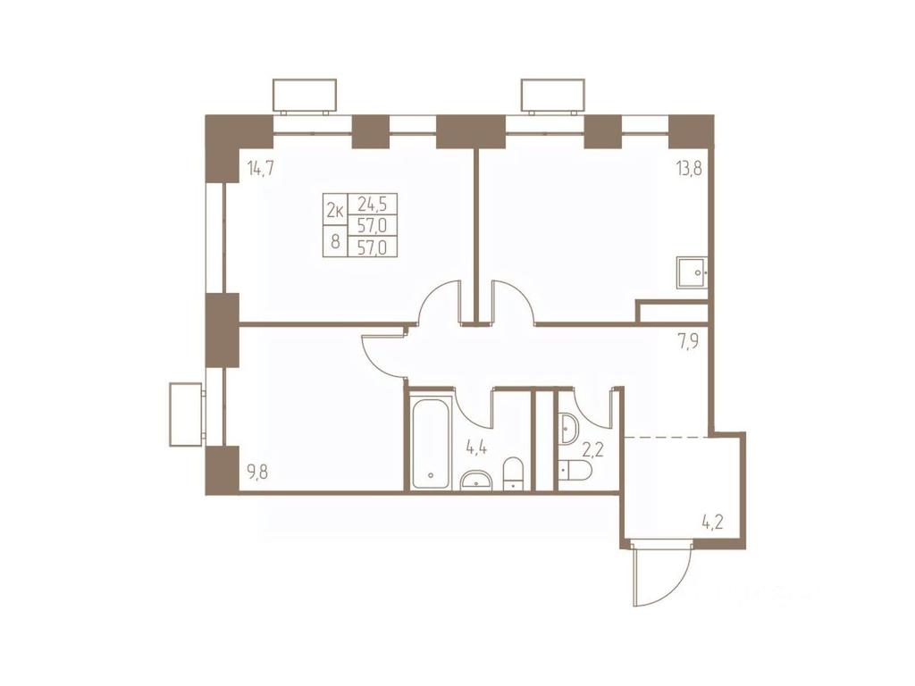 1-BD Apartment Sale, 57平方米 at Fabrikant, 2-y Fabrichny proyezd, Pushkino, Moscow Region, Russia #1 1-BD Apartment Sale, 57平方米 at Fabrikant, 2-y Fabrichny proyezd, Pushkino, Moscow Region, Russia #1