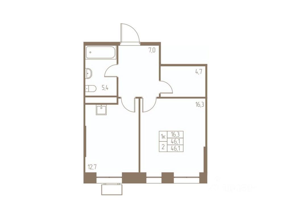 Apartment Sale, 46.1平方米 at Fabrikant, 2-y Fabrichny proyezd, Pushkino, Moscow Region, Russia #1 Apartment Sale, 46.1平方米 at Fabrikant, 2-y Fabrichny proyezd, Pushkino, Moscow Region, Russia #1