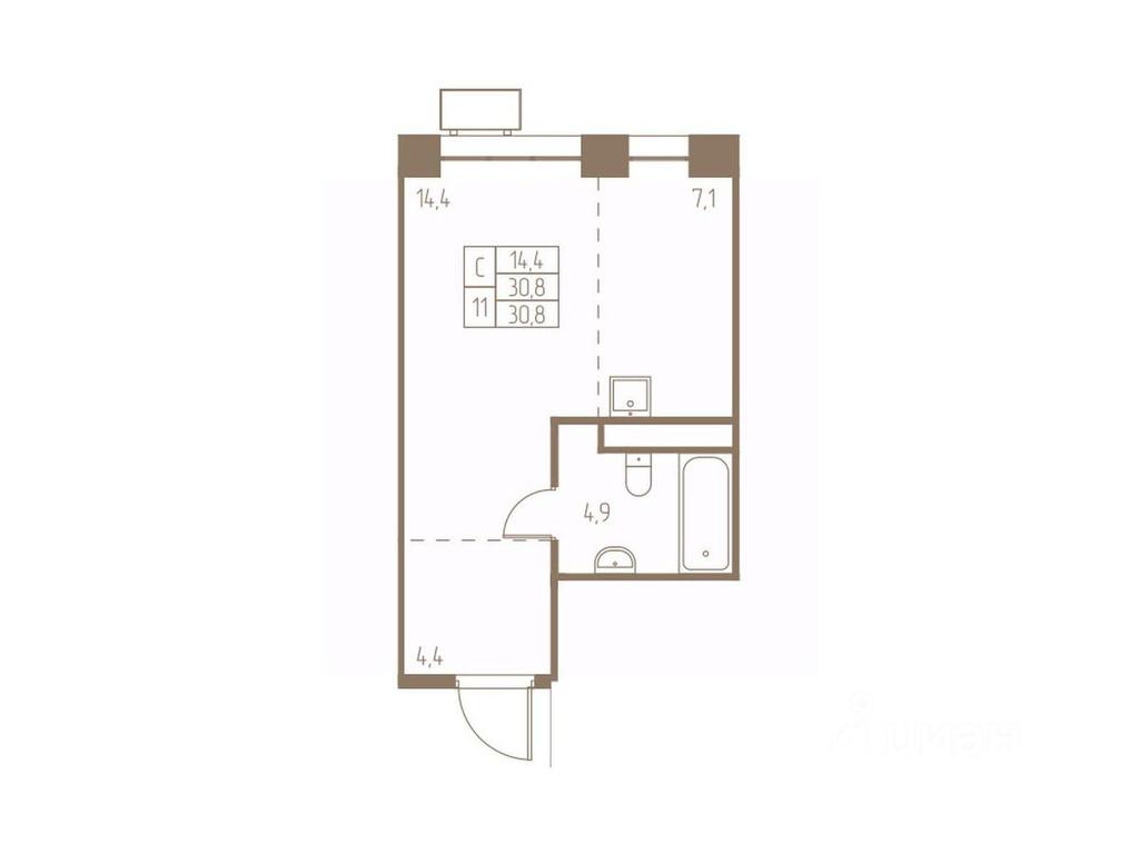Apartment Sale, 30.8平方米 at Fabrikant, 2-y Fabrichny proyezd, Pushkino, Moscow Region, Russia #1 Apartment Sale, 30.8平方米 at Fabrikant, 2-y Fabrichny proyezd, Pushkino, Moscow Region, Russia #1