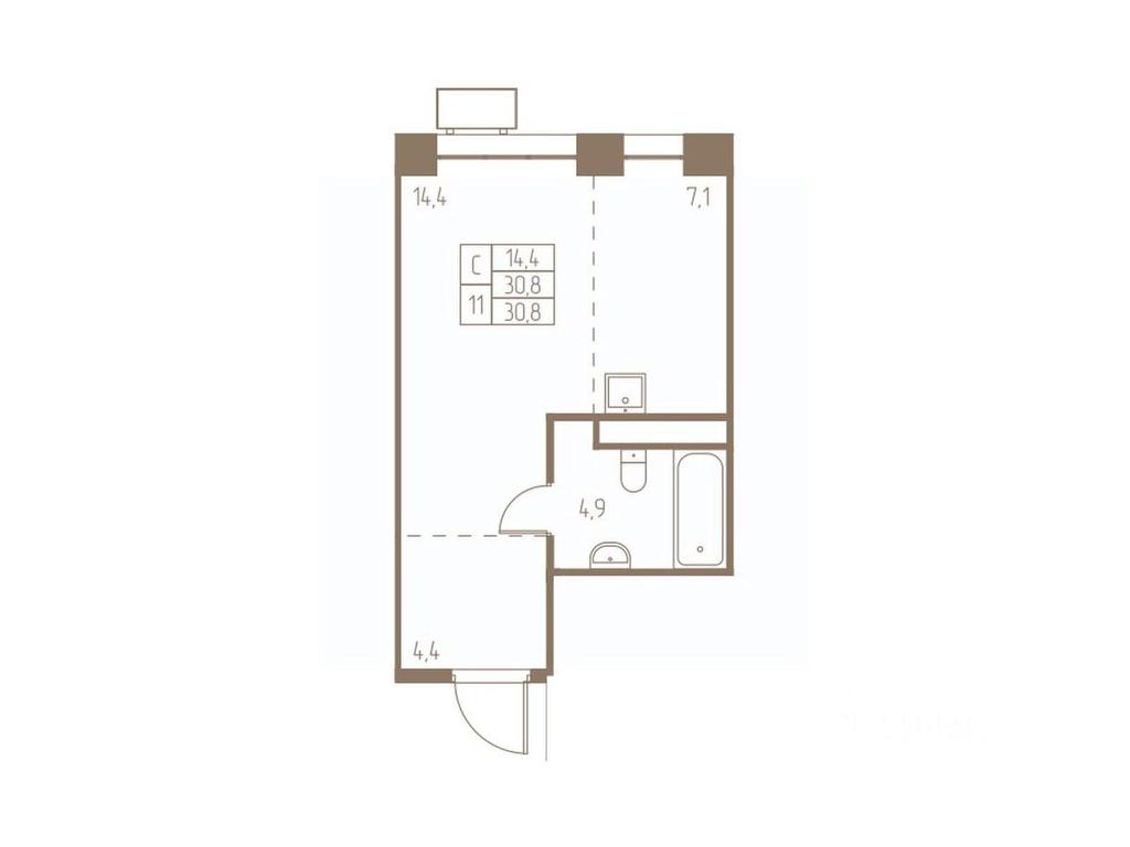 Apartment Sale, 30.8平方米 at Fabrikant, 2-y Fabrichny proyezd, Pushkino, Moscow Region, Russia #1 Apartment Sale, 30.8平方米 at Fabrikant, 2-y Fabrichny proyezd, Pushkino, Moscow Region, Russia #1