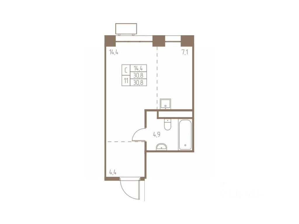 Apartment Sale, 30.8平方米 at Fabrikant, 2-y Fabrichny proyezd, Pushkino, Moscow Region, Russia #1 Apartment Sale, 30.8平方米 at Fabrikant, 2-y Fabrichny proyezd, Pushkino, Moscow Region, Russia #1
