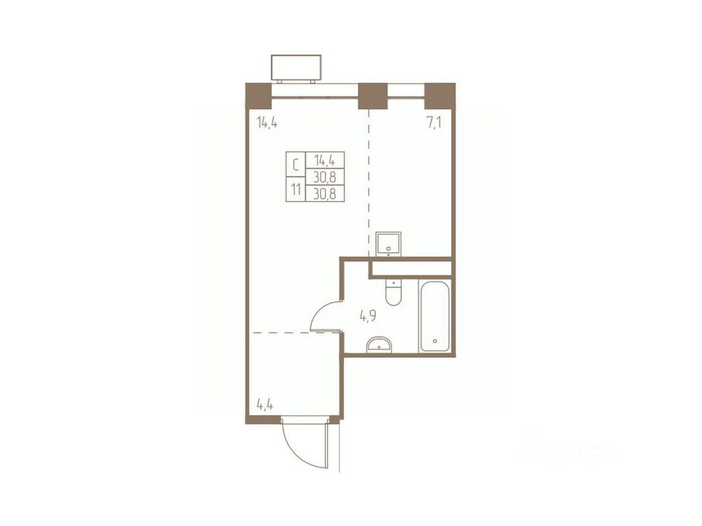 Apartment Sale, 30.8平方米 at Fabrikant, 2-y Fabrichny proyezd, Pushkino, Moscow Region, Russia #1 Apartment Sale, 30.8平方米 at Fabrikant, 2-y Fabrichny proyezd, Pushkino, Moscow Region, Russia #1