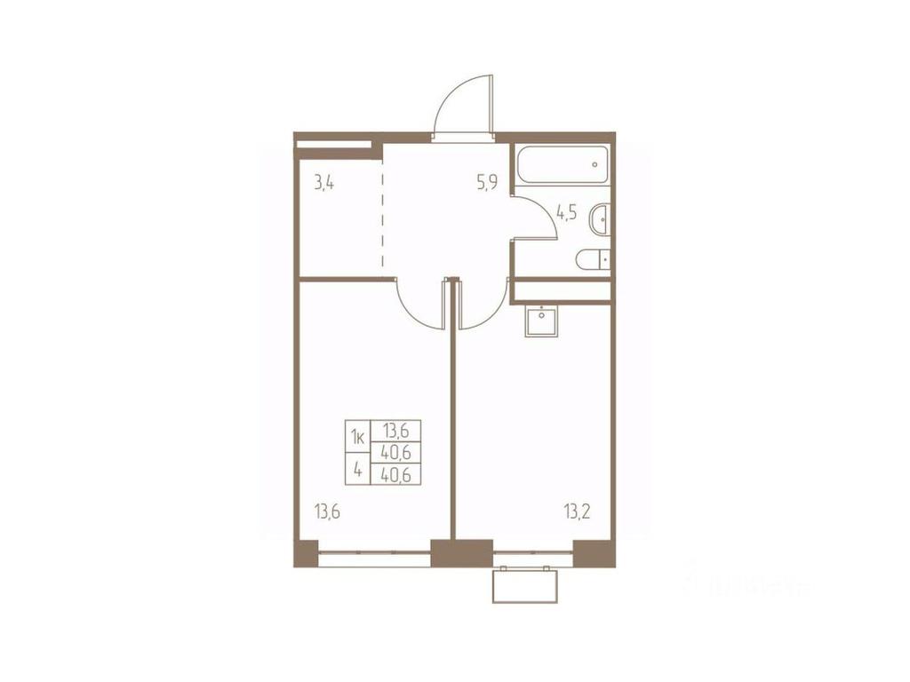 Apartment Sale, 40.6 sq. m. at Fabrikant, 2-y Fabrichny proyezd, Pushkino, Moscow Region, Russia #1