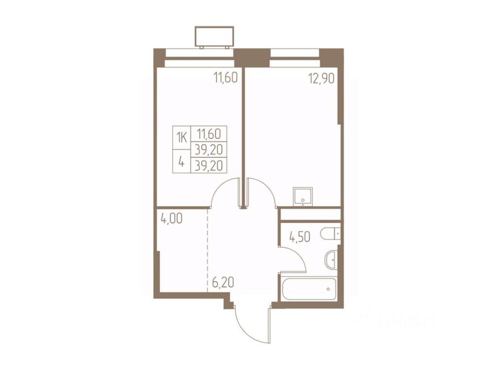 Apartment Sale, 39.2平方米 at Fabrikant, 2-y Fabrichny proyezd, Pushkino, Moscow Region, Russia #1