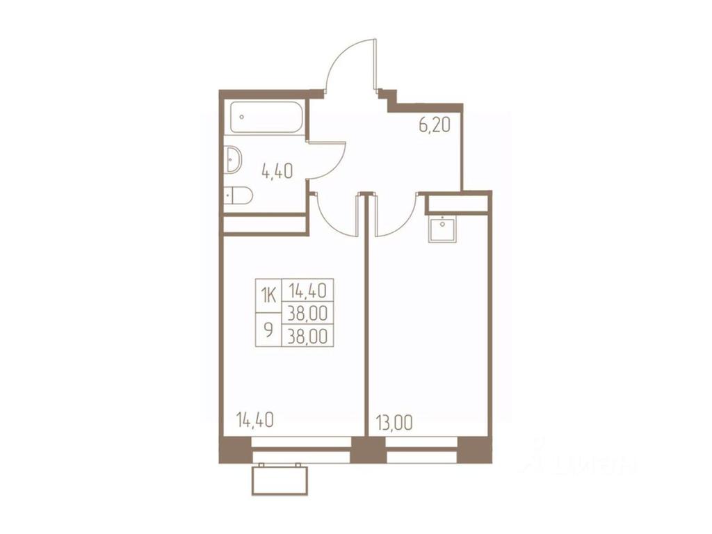 Apartment Sale, 38平方米 at Fabrikant, 2-y Fabrichny proyezd, Pushkino, Moscow Region, Russia #1