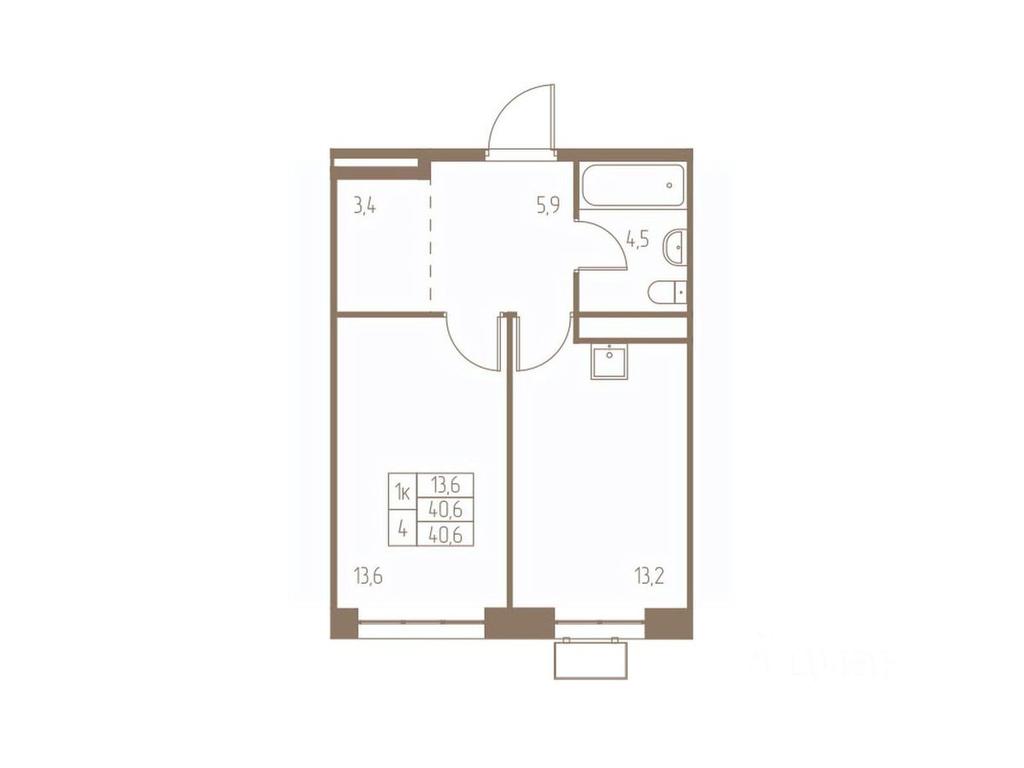 Apartment Sale, 40.6 sq. m. at Fabrikant, 2-y Fabrichny proyezd, Pushkino, Moscow Region, Russia #1