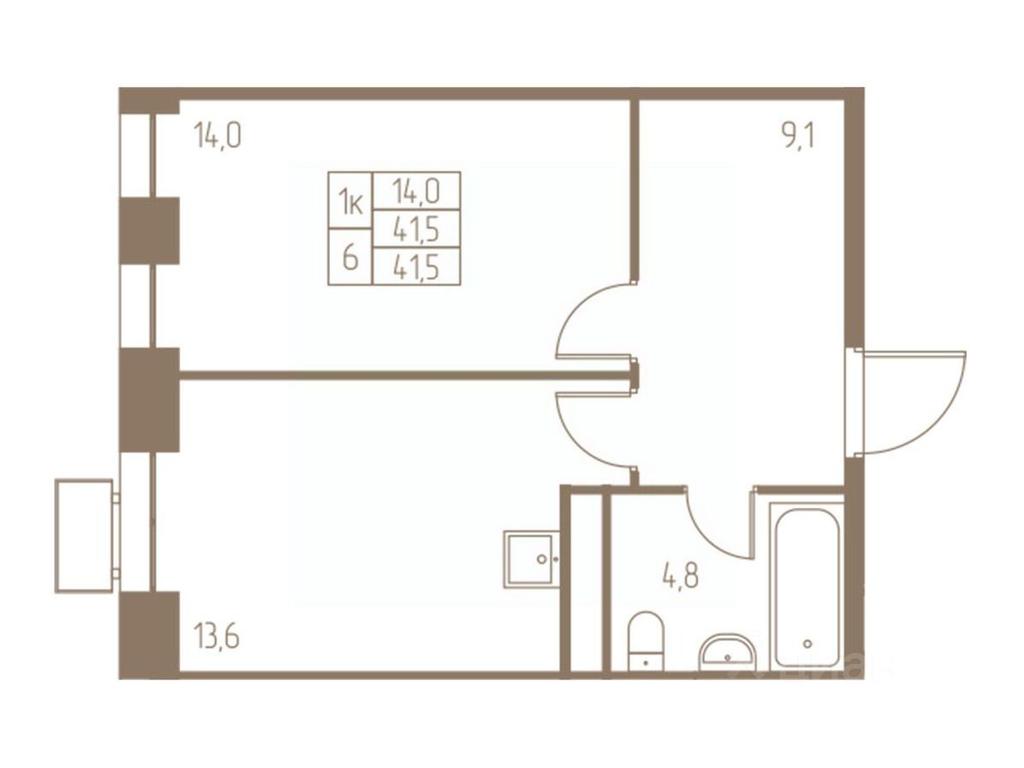 Apartment Sale, 41.5 sq. m. at Fabrikant, 2-y Fabrichny proyezd, Pushkino, Moscow Region, Russia #1 Apartment Sale, 41.5 sq. m. at Fabrikant, 2-y Fabrichny proyezd, Pushkino, Moscow Region, Russia #1