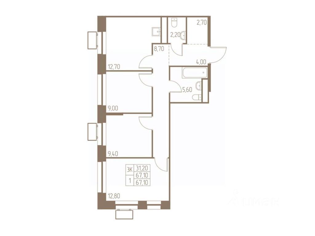 Продажа 2-комн. квартиры, 67,1 м² в ЖК «Фабрикант», 2-й Фабричный проезд, Пушкино, Московская область, Россия #1 Продажа 2-комн. квартиры, 67,1 м² в ЖК «Фабрикант», 2-й Фабричный проезд, Пушкино, Московская область, Россия #1