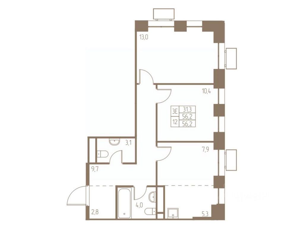 2-BD Apartment Sale, 56.2 sq. m. at Fabrikant, 2-y Fabrichny proyezd, Pushkino, Moscow Region, Russia #1 2-BD Apartment Sale, 56.2 sq. m. at Fabrikant, 2-y Fabrichny proyezd, Pushkino, Moscow Region, Russia #1