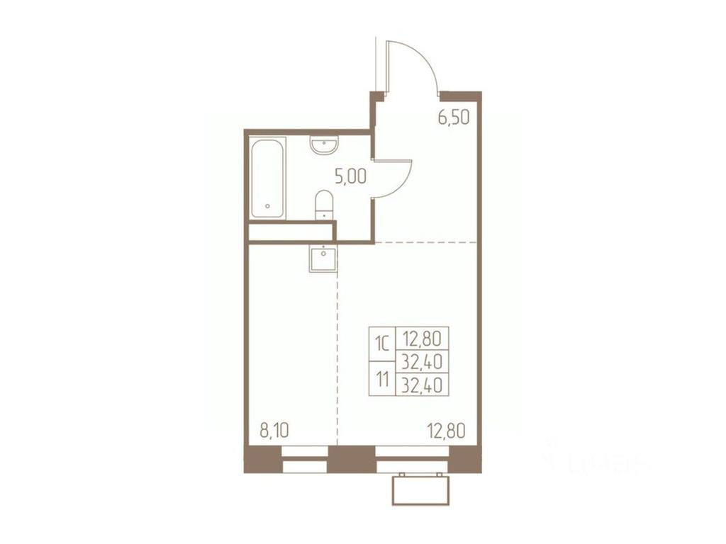 Apartment Sale, 32.4平方米 at Fabrikant, 2-y Fabrichny proyezd, Pushkino, Moscow Region, Russia #1