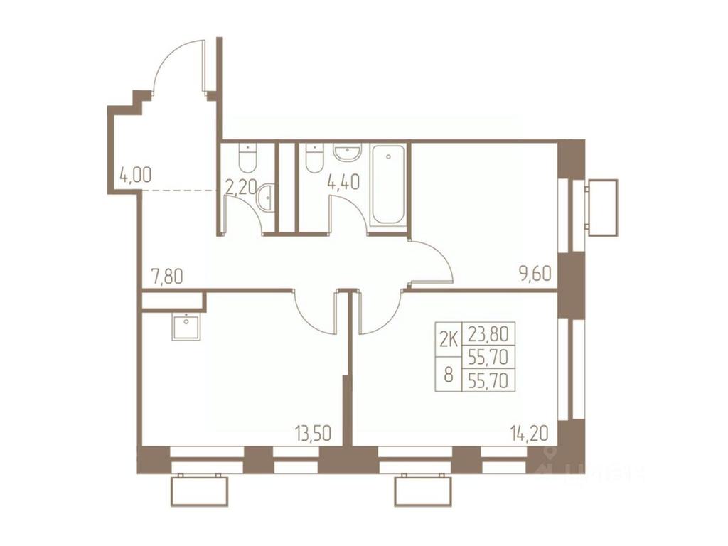 1-BD Apartment Sale, 55.7 sq. m. at Fabrikant, 2-y Fabrichny proyezd, Pushkino, Moscow Region, Russia #1 1-BD Apartment Sale, 55.7 sq. m. at Fabrikant, 2-y Fabrichny proyezd, Pushkino, Moscow Region, Russia #1